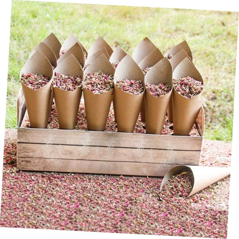 120 Pcs Mini Kraft Paper Flower Cones For Wedding Bouquet Decoration - Image 4